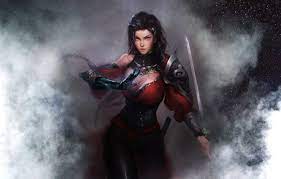 Deer friends, fantasy woman art, daz studio iray. Wallpaper Girl Dust Smoke Style Girl Sword Warrior Fantasy Art Beautiful Art Style Warrior Fiction Smoke Beautiful Images For Desktop Section Fantastika Download