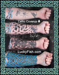 Coverup Tattoos Luckyfish Inc And Tattoo Santa Barbara Forearm Cover Up Tattoos Celtic Sleeve Tattoos Cover Up Tattoo