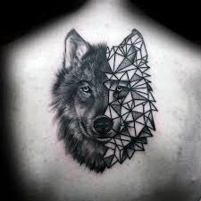 Some prefer simplistic or geometric designs, while some others might prefer their wolf tattoos to be as real as possible. 90 Geometric Wolf Tattoo Designs For Men Manly Ink Ideas Geometric Wolf Tattoo Wolf Tattoo Design Geometric Wolf