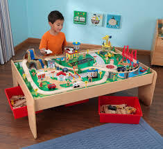 Kid Kraft Waterfall Mountain Train Set And Table 17850 Train Set Table Wooden Train Table Train Table