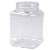 16oz Clear PET Square Grip Jar (63-400/63-485)