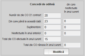 Cu minim cinci zile lucrătoare înainte de plecarea în concediu, deoarece concediul de dreptul la compensare în bani a zilelor de concediu neefectuate le revine angajaților care nu au cerut, din motive justificate și independente de. Https Isj Educv Ro Sites Default Files Flux 20co 20neefectuat Pdf