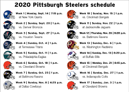 2020 baltimore ravens schedule | espn. Steelers Release 2020 Schedule Sports Tribdem Com