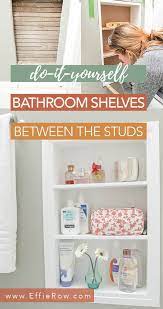 Small Bathroom Solution Built In Shelves Between The Studs In 2021 Small Bathroom Solutions Cheap Bathroom Storage Bathroom Solutions