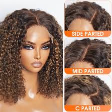 TedHair 14 inch 5"x5" Closure Lace Wig Kinky Curly Brazilian Human Vir