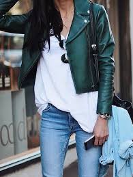 Gorgeous Green Leather Jacket Fashion Green Leather Jackets Clothes