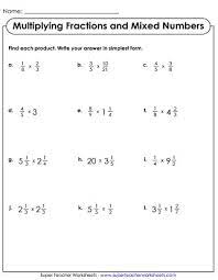 multiplying fractions worksheets