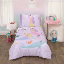 Shop for toddler bedding sets & sheets in toddler bedding. Parent S Choice Mermaids Toddler Printed Polyester Reversible Bedding Sets Toddler Bed White 4 Pieces Walmart Com Walmart Com