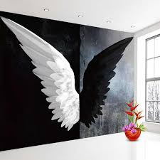 Check spelling or type a new query. Custom 3d Photo Wallpaper Nordic Modern Creative Black White Angel Wings Art Wall Painting Living Room Bedroom Home Decoration Wallpapers Aliexpress Wall Painting Living Room Creative Wall Painting Angel Wings Wall