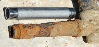 Joining galvanized pipes to a new pex supply line requires a clamp ring connection adapter. Galvanized Pipe Raines Water Harvest