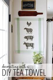 Kitchen Decorating Ideas Diy Butcher Sign Tea Towel Diy Kitchen Decor Decor Tea Towels Diy