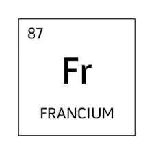 Black And White Element Cell For Francium Science Fair Projects Science Fair Periodic Table