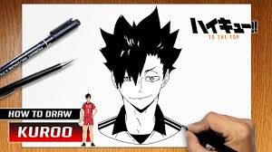 I'm back with another drawing. How To Draw Kuroo Tetsurou From Haikyuu To The Top Youtube