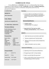 Resume examples see perfect resume samples that get jobs. Resume For Turner Or Mc Operator