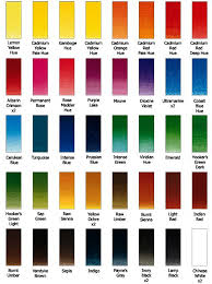 45 Half Pan Colour Chart Color Chart Art Diagram