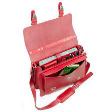 hamosons lassige aktentasche lehrertasche grosse m aus leder helles kirsch rot modell 605 jahn lederwaren lehrertasche leder lehrertasche aktentaschen