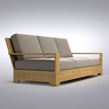 3d Beach Chair Model Wooden Sofa Sofa Furniture Wood Sofa