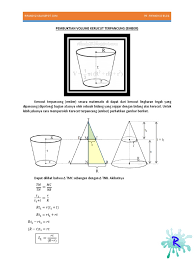 Untuk membuktikan luas selimut kerucut terpancung, perhatikan gambar dan uraian berikut: Pembuktian Volume Kerucut Terpancung