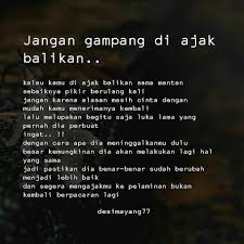 Kata bijak menolak mantan yang ngajak balikan. Kata Kata Untuk Balikan Sama Pacar Mudah