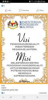 Misi kpm melestarikan sistem pendidikan yang berkualiti unt. Unit Kokurikulum Visi Dan Misi Kpm