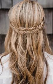 The half up and half down hairstyle will be your saving grace. Half Up Half Down Braid Hairstyles Boho Wedding Hairstyles
