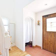 カーテンの入り口の土間収納 c cube 土間収納 収納 土間