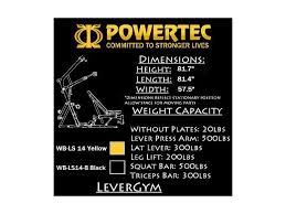 Powertec Workbench Levergym Wb Ls14 Yellow