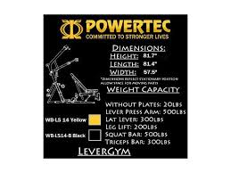 powertec workbench levergym wb ls14 yellow