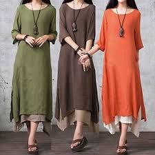 Zanzea Vintage Women Casual Loose Sundress Cotton Linen Long Shirt Dress En 2020 Vestidos Tunicas Vestimenta Hippie Mujer Ropa Holgada