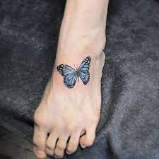 By Tattooist Up Done In Goyang Http Ttoo Co P 99066 Blue Butterfly Tattoo Butterfly Wrist Tattoo Butterfly Tattoo