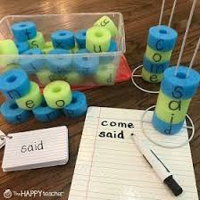 Love This Ideas For Building Sight Words Using Pool Noodles And Paper Towel Holders So Cheap And Easy But Sight Words Kindergarten Teaching School Activities