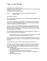 Attachment 8 A Sample Rfp Cover Letter Audit Matters West Bank And Gaza Archive U S Agency For International Development