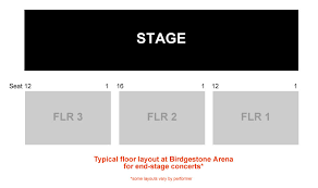 Bridgestone Arena Concert Seating Chart Interactive Map