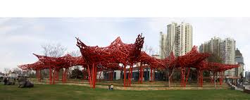 Arne Quinze Red Beacon Jing An Sculpture Park Shanghai China Public Art Installation Art Environmental Art