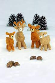 Deeply rooted in the ri. Knitted Deer Family