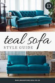 How To Decorate With A Teal Sofa Blog Darlings Of Chelsea Teal Sofa Teal Living Rooms Teal Sofa Living Room