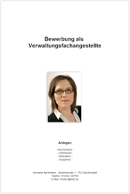 Beispiele für deine bewerbung als sekretärin. Bewerbungsdeckblatt Verwaltungsfachangestellte Verwaltungsfachangestellter