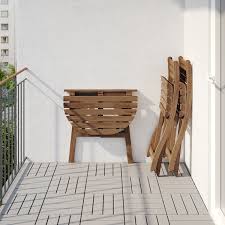 See more ideas about ikea, staining wood, wooden outdoor furniture. Askholmen Table F Wall 2 Fold Chairs Outdoor Light Brown Stained Ikea