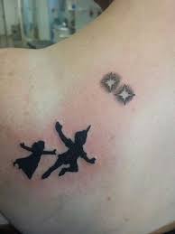 My Own Peter Pan And Wendy Flying Towarsd The Stars To Neverland Star Tattoo On Wrist Peter Pan Neverland Tattoo