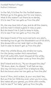 Football Mothers Prayer Football Mom Quotes Football Moms Prayer Football Prayer
