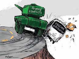 But it's facing a major internal shortage. Cartoon Covid 19 Vaccination Campaigns Suffer In Conflict Zones Cartoons Gulf News