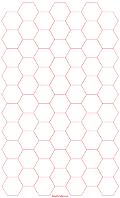 Download printable hexagon flowers (simple and double) to practice quilting feathers on hexagons. Printable 3 4 Inch Red Hexagon Graph Paper For Legal Paper