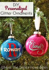 Diy Personalized Glitter Ornaments