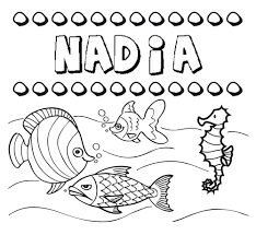 Desenhos Do Nome Nadia Para Imprimir E Colorir Com As Criancas