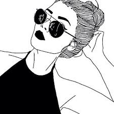 Black And White Drawings Of Girls Easy Pin On Art