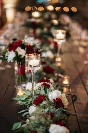 Head Table Goals Burgundy Wedding Centerpieces Winter Wedding Decorations Winter Wedding Table