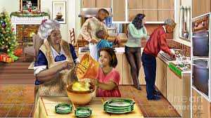 African food routes to north america. A Grandma And Grandpop Christmas Painting By Reggie Duffie