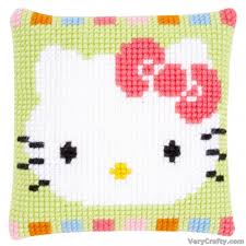 Hello Kitty In Pastel Cushion Front Cross Stitch Kit By