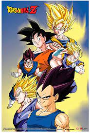 Goku anime dragon japonés vegeta bola carácter serie dibujos animados. Amazon Com Dragon Ball Z Goku Vegeta Vegito Poster Home Kitchen