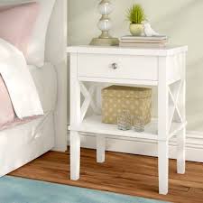 Silvestri 1 Drawer Solid Wood Nightstand Furniture White Furniture Wood Nightstand
